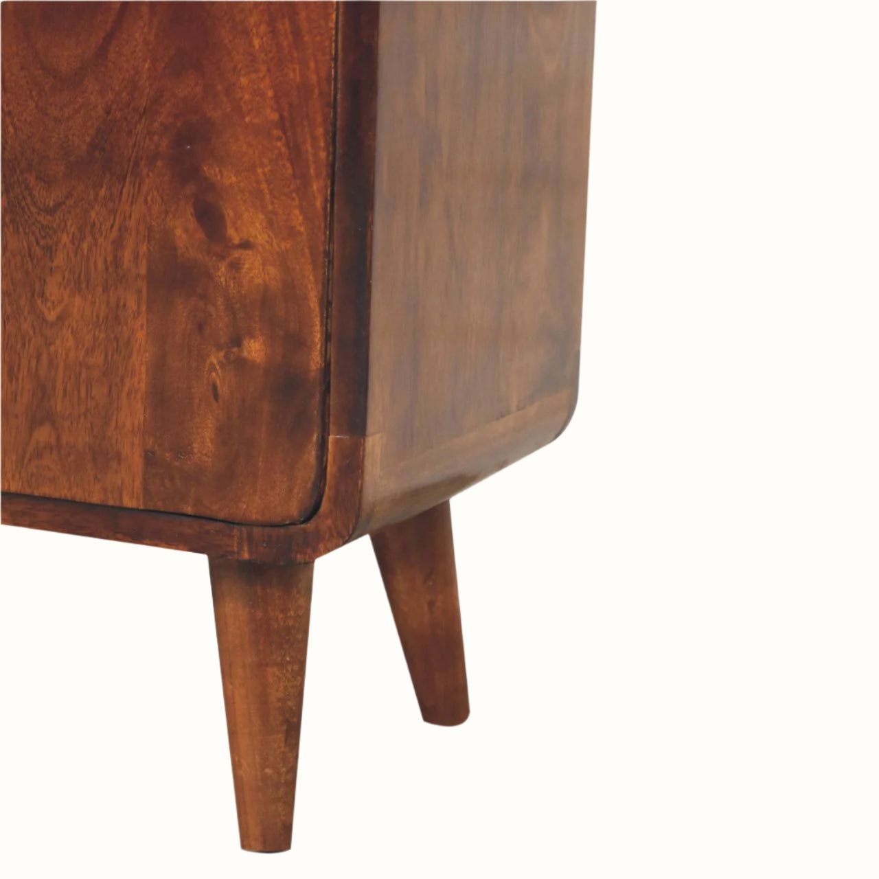 Wooden cabinet with a white background