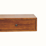 Fogel 2 Drawer Wall Mounted Console Table - Chestnut