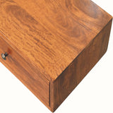 Fogel 2 Drawer Wall Mounted Console Table - Chestnut