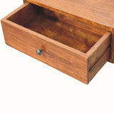 Fogel 2 Drawer Wall Mounted Console Table - Chestnut