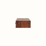 Fogel 2 Drawer Wall Mounted Console Table - Chestnut