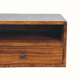 Fogel 2 Drawer Open Wall Mounted Console Table - Chestnut