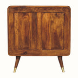Sunrise Curved Cabinet, Medium - Gold/Chestnut
