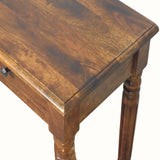 Louis 1 Drawer Bedside Table, Small - Chestnut