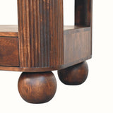 Merrick Fluted Coffee Table - California Walnut