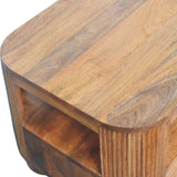 Merrick Fluted Coffee Table - Golden Teak
