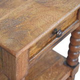 Arlen 1 Drawer Bedside Table, Medium - Amber Oak
