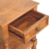 Arlen 1 Drawer Bedside Table, Medium - Amber Oak