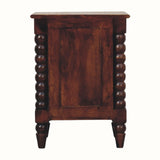 Arlen 2 Drawer Bedside Table, Small - Winewood Oak