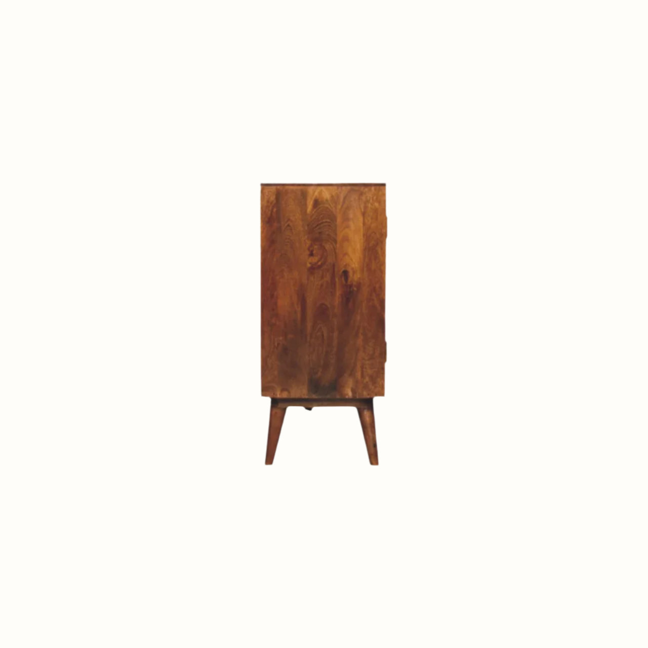 Wooden cabinet on a white background