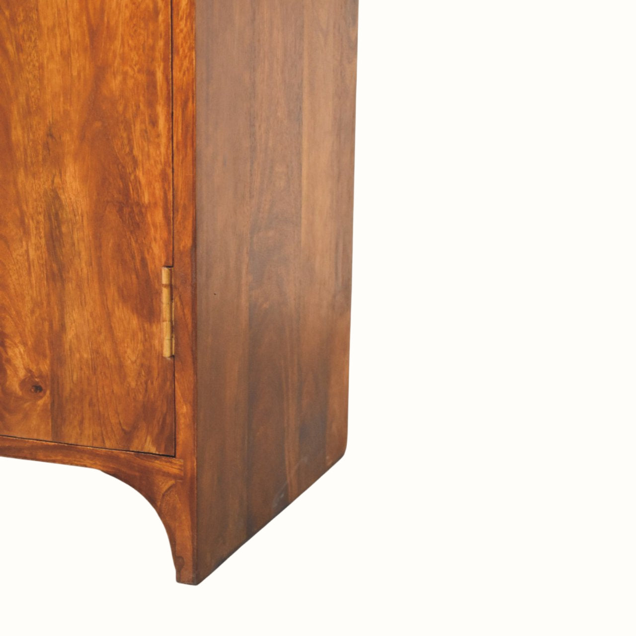 Wooden cabinet with a white background