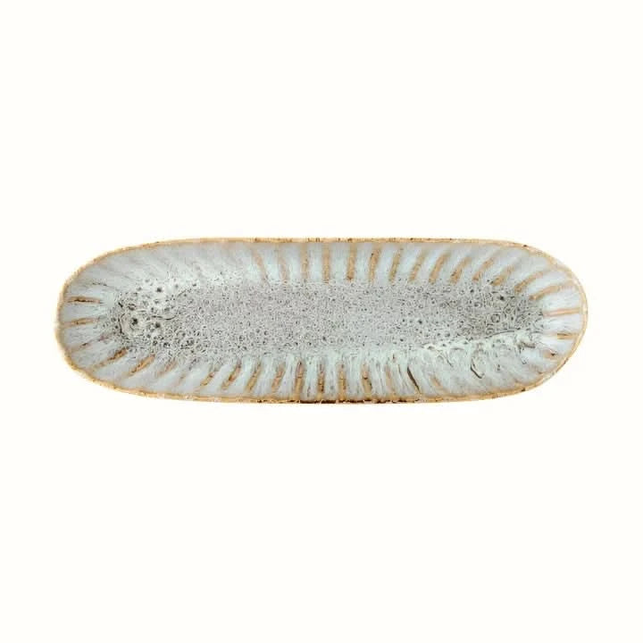 Bloomingville Decorative Bowls & Trays Fleur Blue Stoneware Serving Plate