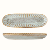 Bloomingville Decorative Bowls & Trays Fleur Blue Stoneware Serving Plate