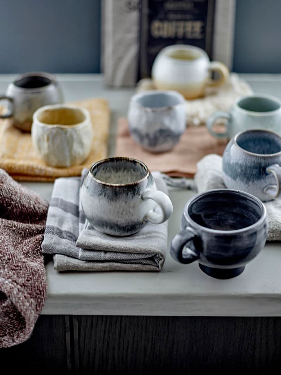 Bloomingville Mugs Paula Blue Glaze Cup
