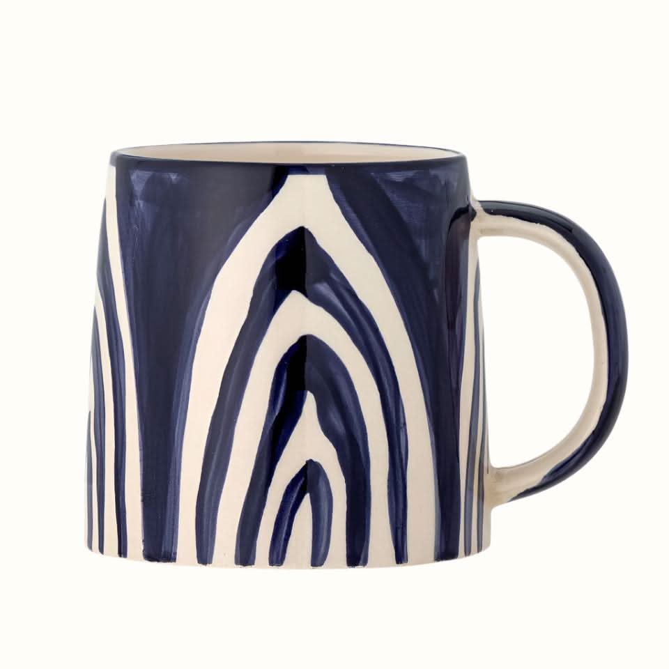 Bloomingville Mugs Shama Hand Painted Blue Mug