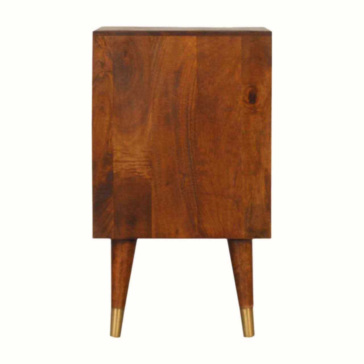 Bokel Bedside Tables Sunrise Bedside Table, Medium - Gold/Chestnut