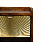 Bokel Bedside Tables Sunrise Open Bedside Table, Small - Gold/Chestnut