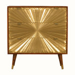 Bokel Chest of Drawers Sunrise Chest of 3 Drawers - Gold/Chestnut
