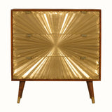 Bokel Chest of Drawers Sunrise Chest of 3 Drawers - Gold/Chestnut
