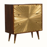 Bokel Chest of Drawers Sunrise Chest of 3 Drawers - Gold/Chestnut