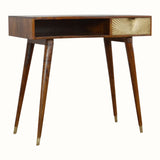 Bokel Desks Sunrise Writing Desk - Gold/Chestnut