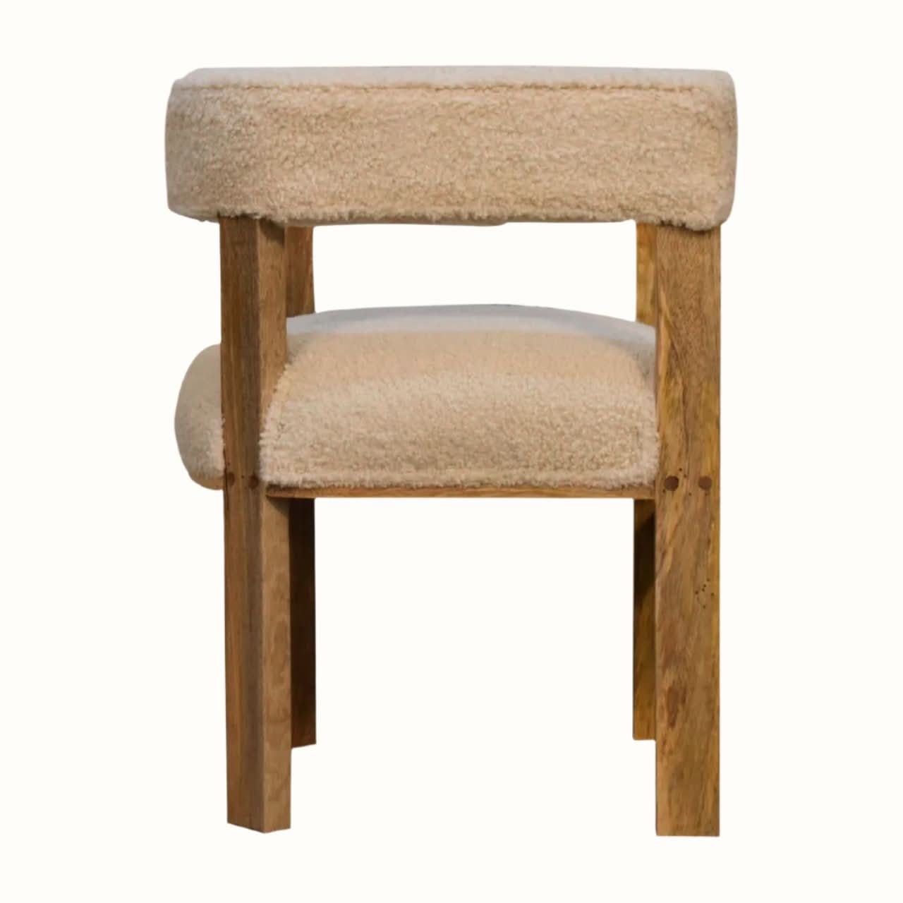 Bokel Home Accent Chairs Boren Cream Bouclé Accent Chair
