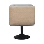 Bokel Home Accent Chairs Cream Boucle Swivel Chair