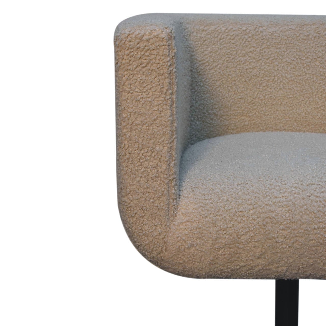Bokel Home Accent Chairs Cream Boucle Swivel Chair