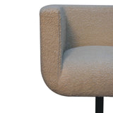 Bokel Home Accent Chairs Cream Boucle Swivel Chair