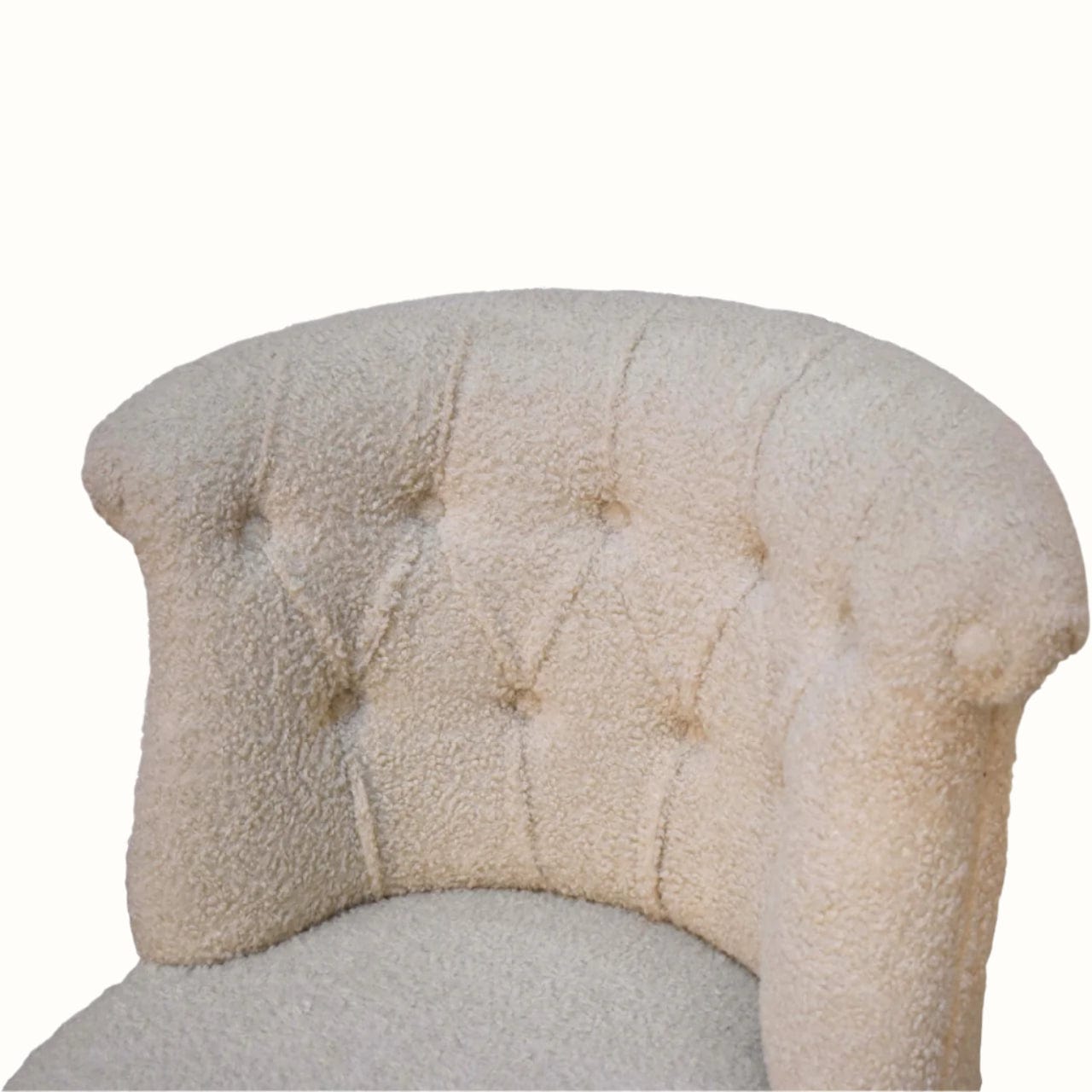 Bokel Home Accent Chairs Mineo Bouclé Accent Chair - Cream/Natural