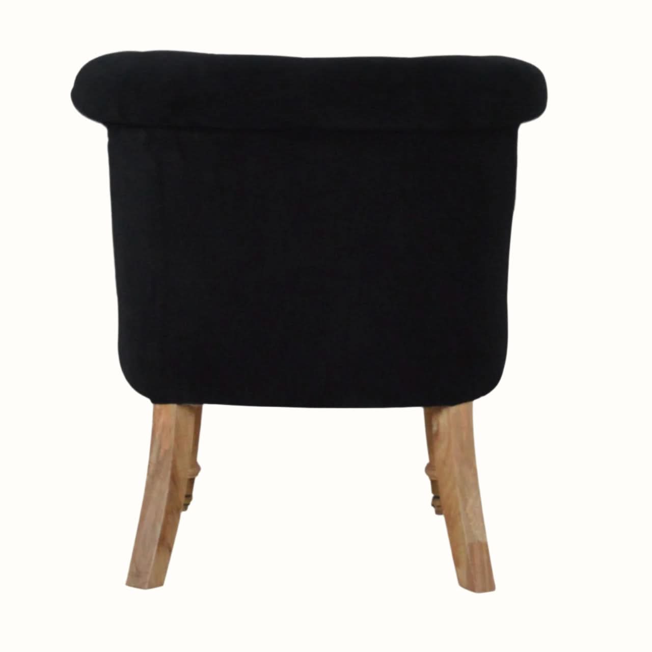 Bokel Home Accent Chairs Mineo Velvet Accent Chair - Black/Natural