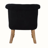 Bokel Home Accent Chairs Mineo Velvet Accent Chair - Black/Natural