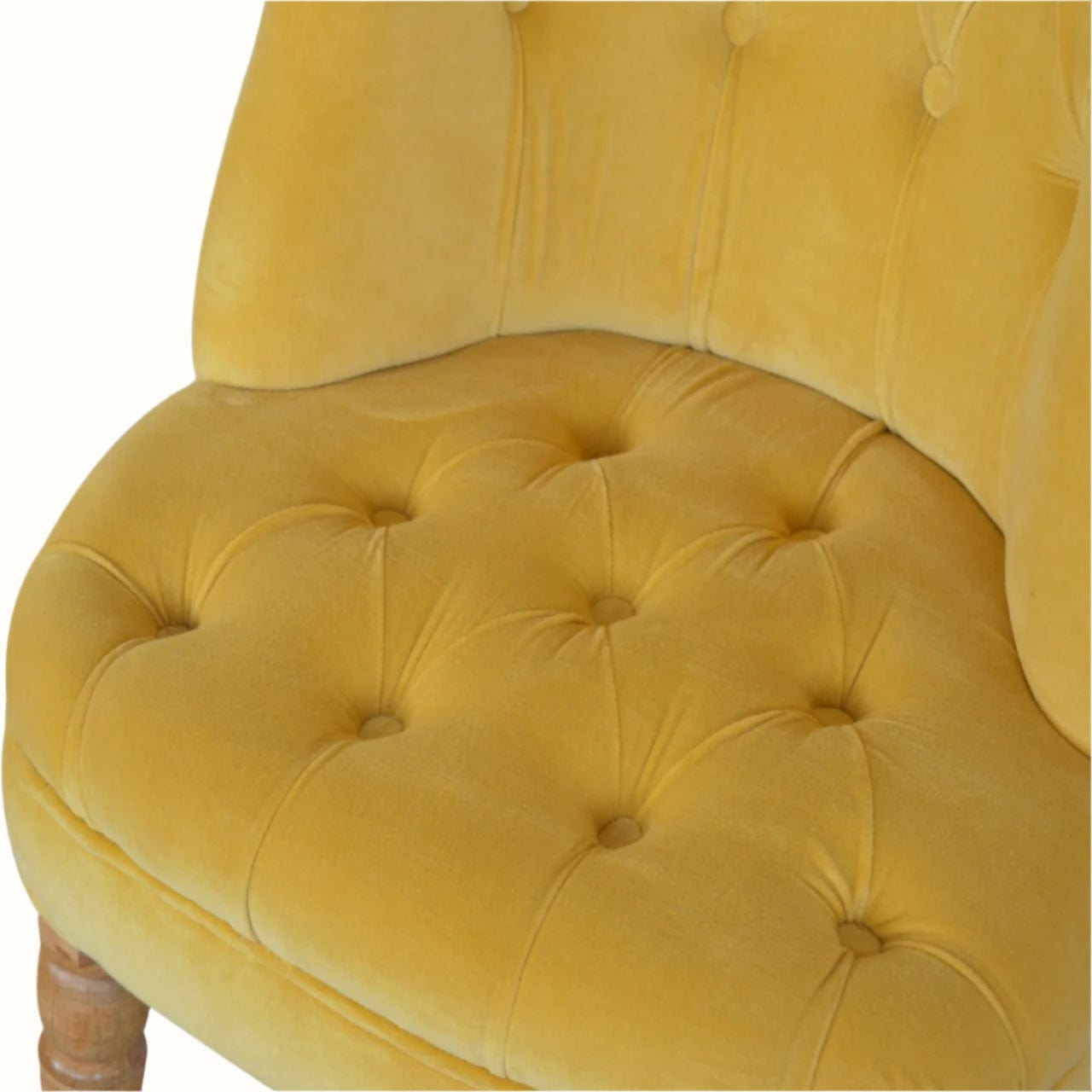 Bokel Home Accent Chairs Mineo Velvet Accent Chair - Mustard/Natural