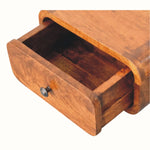 Bokel Home Bedside Tables Babu Wall Mounted Bedside Table, Small - Chestnut