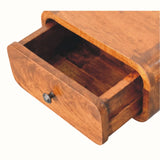Bokel Home Bedside Tables Babu Wall Mounted Bedside Table, Small - Chestnut