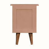 Bokel Home Bedside Tables Cline Bedside Table - Blush Pink/Natural