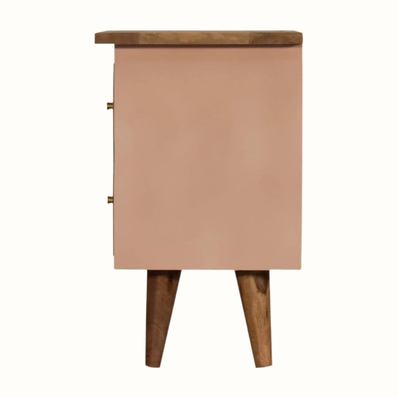 Bokel Home Bedside Tables Cline Bedside Table - Blush Pink/Natural