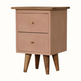 Bokel Home Bedside Tables Cline Bedside Table - Blush Pink/Natural