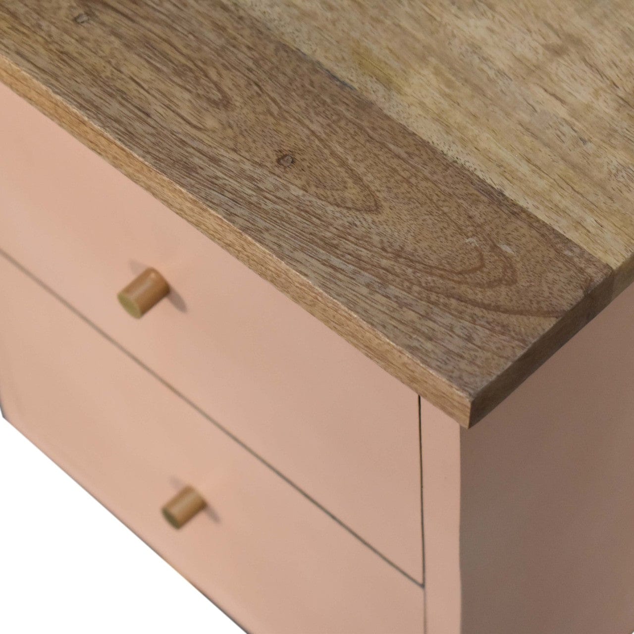 Bokel Home Bedside Tables Cline Bedside Table - Blush Pink/Natural