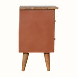 Bokel Home Bedside Tables Cline Bedside Table - Brick Red/Natural