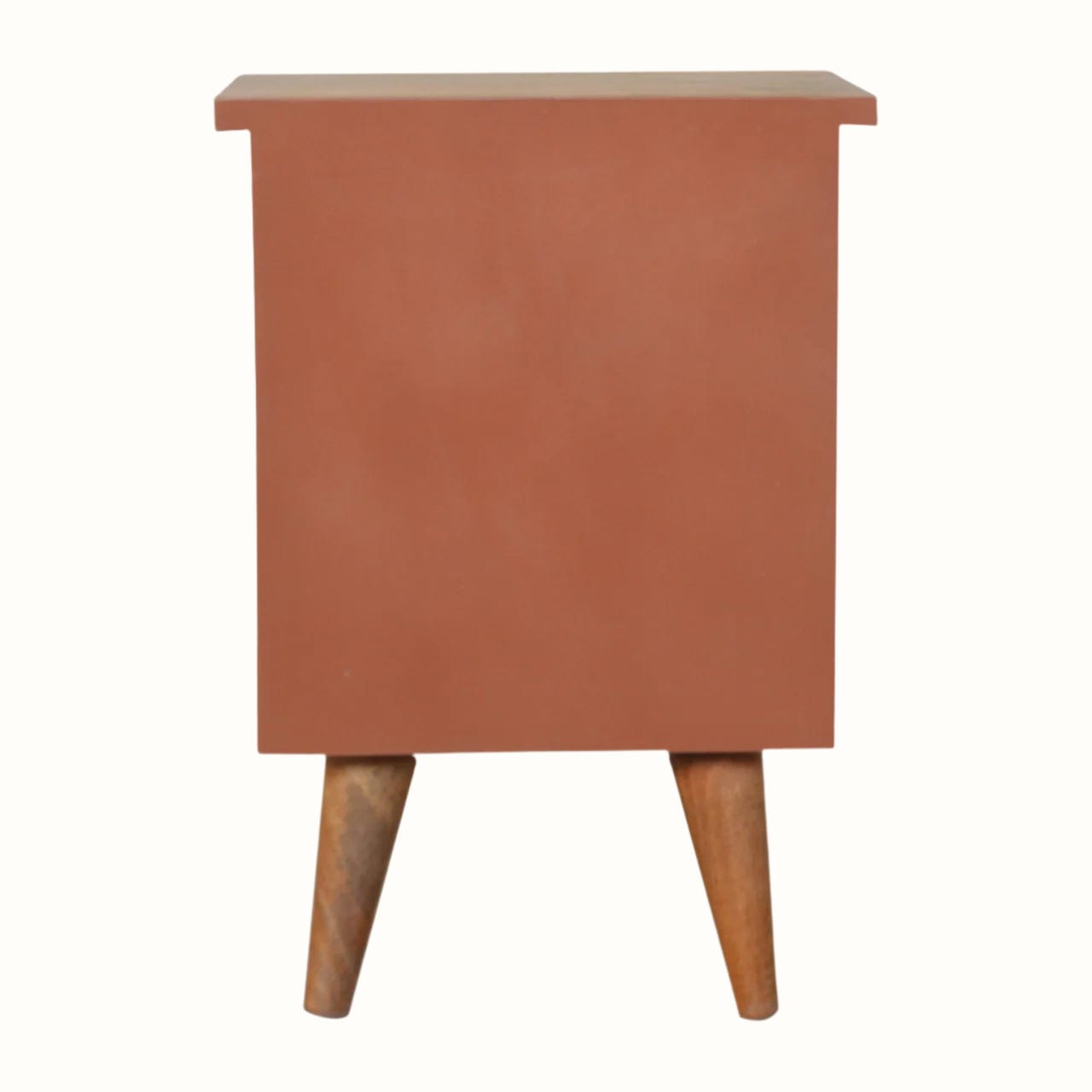 Bokel Home Bedside Tables Cline Bedside Table - Brick Red/Natural