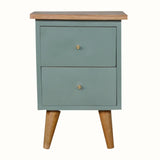 Bokel Home Bedside Tables Cline Bedside Table - Green/Natural