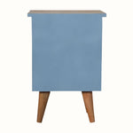 Bokel Home Bedside Tables Cline Bedside Table - Light Blue/Natural
