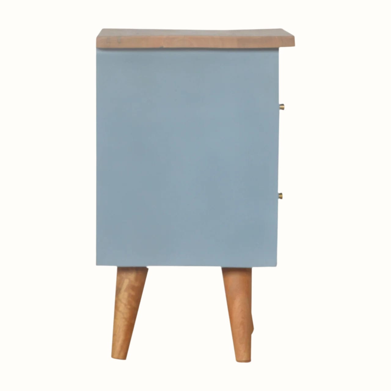 Bokel Home Bedside Tables Cline Bedside Table - Light Blue/Natural