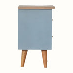 Bokel Home Bedside Tables Cline Bedside Table - Light Blue/Natural
