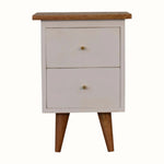 Bokel Home Bedside Tables Cline Bedside Table - White/Natural