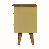 Bokel Home Bedside Tables Cline Bedside Table - Yellow/Natural
