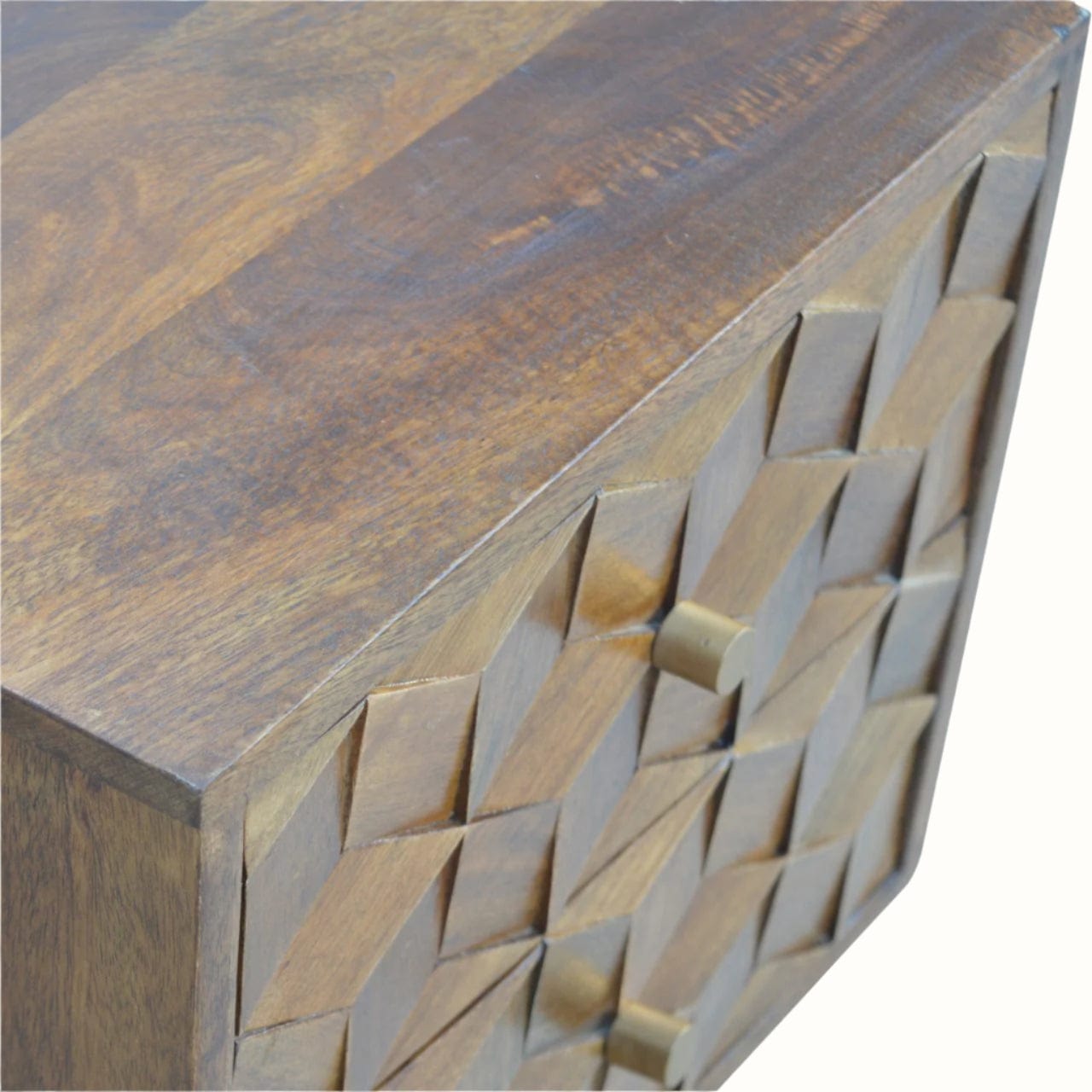 Bokel Home Bedside Tables Felix 2 Drawer Bedside Table, Medium - Chestnut