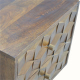 Bokel Home Bedside Tables Felix 2 Drawer Bedside Table, Medium - Chestnut