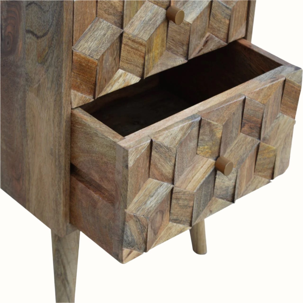 Bokel Home Bedside Tables Felix 2 Drawer Bedside Table, Medium - Natural